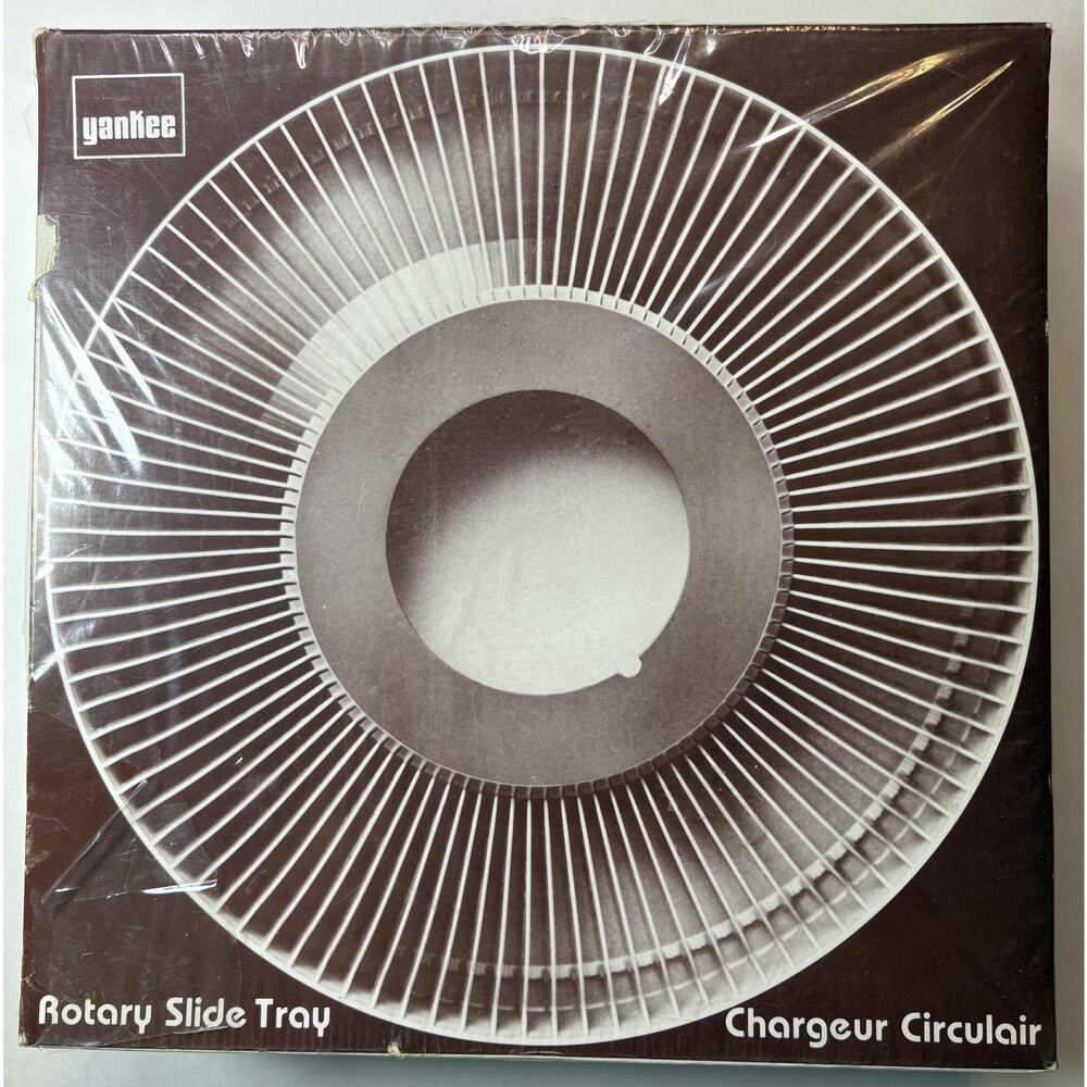 Vintage Yankee Rotary Slide Tray for 100 2x2 Slides - Original Packaging vn